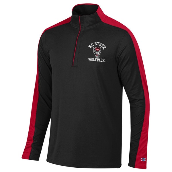 Black/Red Color Block Quarter Zip -